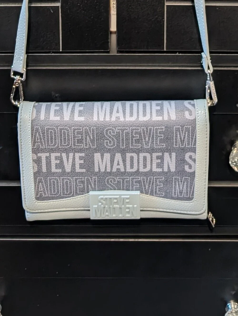 Steve Madden Light Blue Logo Messenger Crossbody. NWOT MSRP: $78.00.